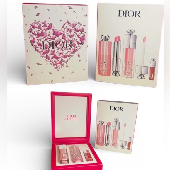 DIOR ADDICT 3 pcs Gift Set Butterfly Heart Limited Edition🌸 Dior makeup